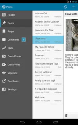 WordPress android App screenshot 1